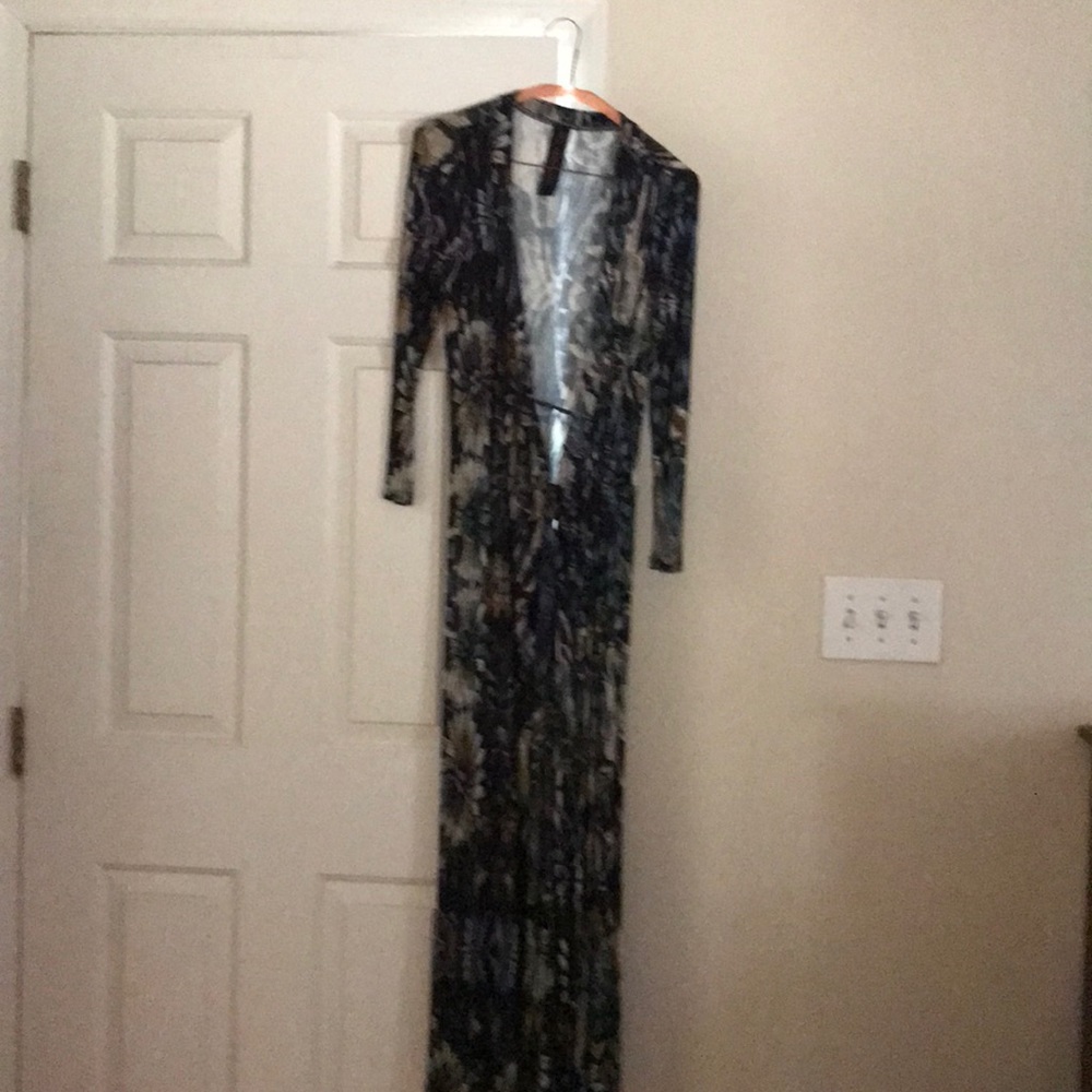 Multi colored wrap dress